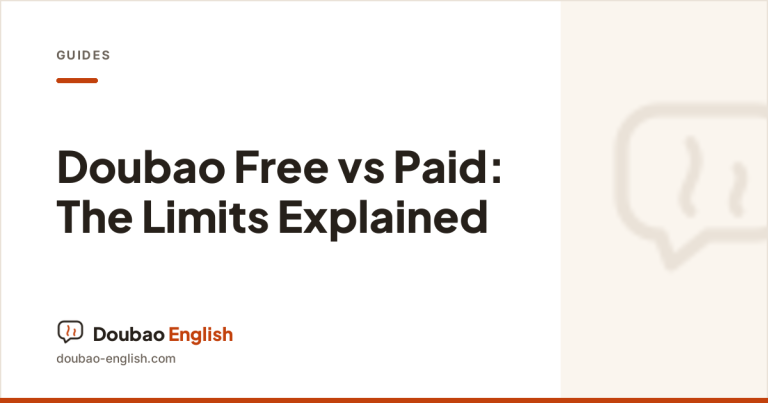 Doubao free vs paid tiers explained — Doubao English