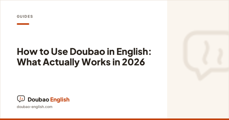How to Use Doubao in English — Doubao English